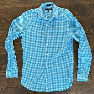 Banana Republic Men's Blue Gingham Shirt